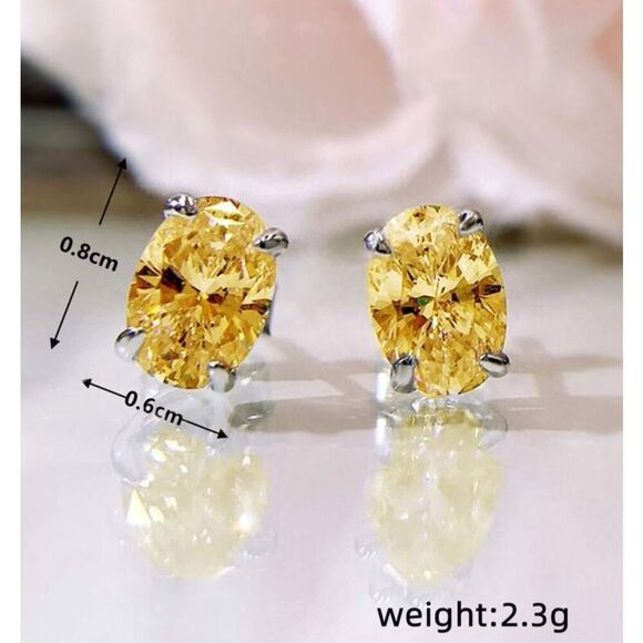 Yellow Canary CZ Earrings - Picture 7 of 7